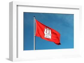 Hamburg City Flag-Tiberiu Stan-Framed Photographic Print