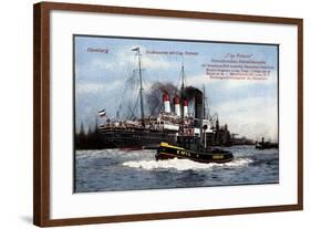 Hamburg, Dampfer Cap Polonio Der Hsdg Im Hafen-null-Framed Giclee Print