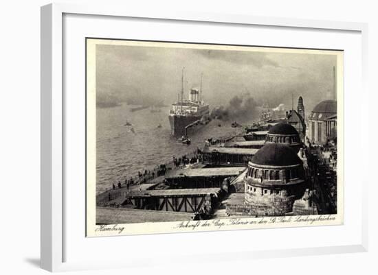 Hamburg, Dampfer Cap Polonio Der HSDG, Landungsbrücke-null-Framed Giclee Print