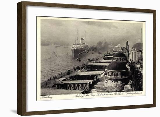 Hamburg, Dampfer Cap Polonio Der HSDG, Landungsbrücke-null-Framed Giclee Print