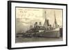 Hamburg, Dampfer E. Woermann Im Hafen Beim Verladen-null-Framed Giclee Print