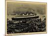 Hamburg, Dampfschiff Cap Arcona, Ausreise, Vogelsicht-null-Mounted Giclee Print