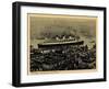 Hamburg, Dampfschiff Cap Arcona, Ausreise, Vogelsicht-null-Framed Giclee Print