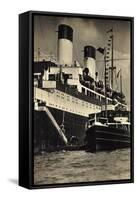 Hamburg, Dampfschiff, Einbooten, Passagiere-null-Framed Stretched Canvas