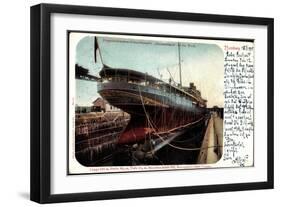 Hamburg, Doppelschrauben Dampfer Deutschland, Werft-null-Framed Giclee Print