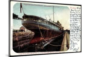 Hamburg, Doppelschrauben Dampfer Deutschland, Werft-null-Mounted Giclee Print