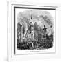 Hamburg Fire 1842-Magasin Pittoresque-Framed Art Print