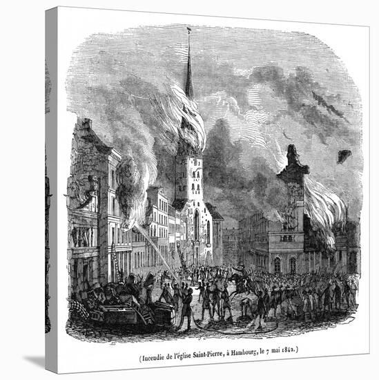 Hamburg Fire 1842-Magasin Pittoresque-Stretched Canvas