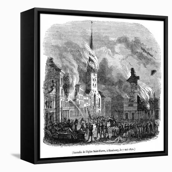 Hamburg Fire 1842-Magasin Pittoresque-Framed Stretched Canvas