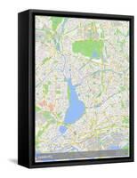 Hamburg, Germany Map-null-Framed Stretched Canvas