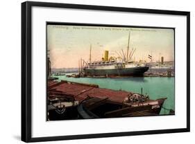 Hamburg, Hafen, Dampfschiff König Wilhelm II-null-Framed Giclee Print