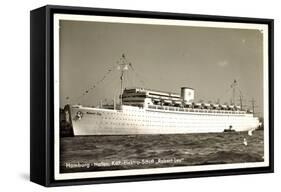 Hamburg Hafen, Kdf Elektro Schiff Robert Ley, Kdf-null-Framed Stretched Canvas