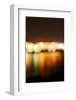 Hamburg Harbour in the Evening, Lights, Hamburg, Germany, Europe-Axel Schmies-Framed Photographic Print