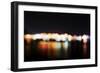 Hamburg Harbour in the Evening, Lights, Hamburg, Germany, Europe-Axel Schmies-Framed Photographic Print