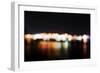 Hamburg Harbour in the Evening, Lights, Hamburg, Germany, Europe-Axel Schmies-Framed Photographic Print