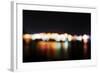 Hamburg Harbour in the Evening, Lights, Hamburg, Germany, Europe-Axel Schmies-Framed Photographic Print