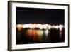 Hamburg Harbour in the Evening, Lights, Hamburg, Germany, Europe-Axel Schmies-Framed Photographic Print