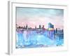 Hamburg Harbour Skyline and Elbe Philharmonic Hall-Markus Bleichner-Framed Art Print