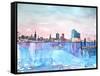 Hamburg Harbour Skyline and Elbe Philharmonic Hall-Markus Bleichner-Framed Stretched Canvas