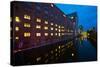 Hamburg, Harburg Channel, Dusk-Thomas Ebelt-Stretched Canvas