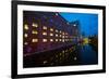 Hamburg, Harburg Channel, Dusk-Thomas Ebelt-Framed Photographic Print