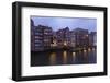 Hamburg, Historical Deichstra§e, in the Evening-Catharina Lux-Framed Photographic Print