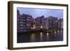 Hamburg, Historical Deichstra§e, in the Evening-Catharina Lux-Framed Photographic Print