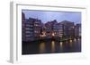 Hamburg, Historical Deichstra§e, in the Evening-Catharina Lux-Framed Photographic Print