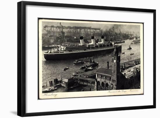 Hamburg, Hsdg Dampfer Cap Arcona, Ausreise-null-Framed Giclee Print