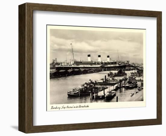 Hamburg, HSDG, Dampfschiff Cap Arcona, Überseebrücke-null-Framed Giclee Print