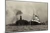 Hamburg, HSDG, M.S. Monte Cervantes, Dampfschiff-null-Mounted Giclee Print