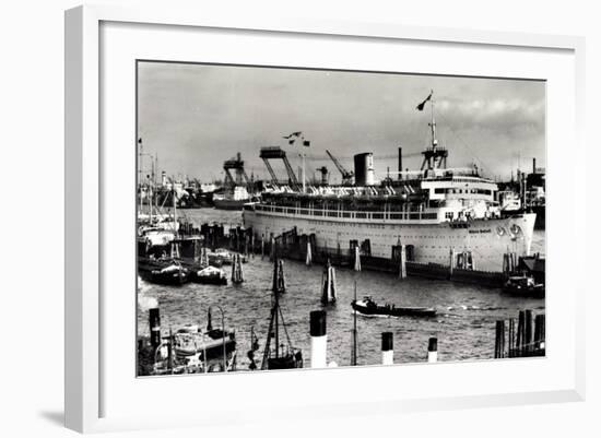 Hamburg, Kdf Dampfschiff Wilhelm Gustloff Im Hafen-null-Framed Giclee Print
