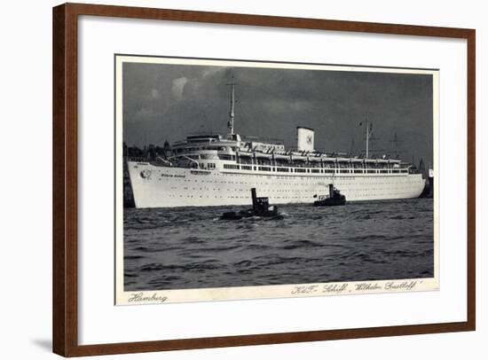 Hamburg, Kdf Schiff, Wilhelm Gustloff, Dampfer-null-Framed Giclee Print