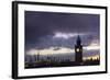 Hamburg, Landing Stages, Harbour, Dusk-Catharina Lux-Framed Photographic Print