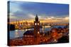 Hamburg Landungsbruecken Sunset Rf-topaspics-Stretched Canvas