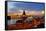 Hamburg Landungsbruecken Sunset Rf-topaspics-Framed Stretched Canvas