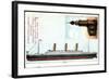 Hamburg, Michaeliskirche,Dampfer Imperator Der Hapag-null-Framed Giclee Print