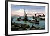 Hamburg Mitte, Transportabler Kran Im Hafen, Dampfer Expedient-null-Framed Giclee Print