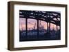 Hamburg, NiederbaumbrŸcke, Harbour, Evening Mood-Catharina Lux-Framed Photographic Print