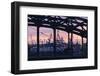 Hamburg, NiederbaumbrŸcke, Harbour, Evening Mood-Catharina Lux-Framed Photographic Print