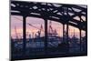 Hamburg, NiederbaumbrŸcke, Harbour, Evening Mood-Catharina Lux-Mounted Photographic Print