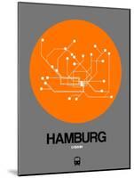 Hamburg Orange Subway Map-NaxArt-Mounted Art Print
