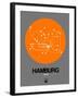 Hamburg Orange Subway Map-NaxArt-Framed Art Print