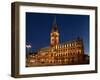 Hamburg, Panorama, City Hall Market, in the Evening-Catharina Lux-Framed Photographic Print