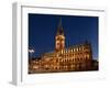 Hamburg, Panorama, City Hall Market, in the Evening-Catharina Lux-Framed Photographic Print