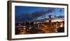 Hamburg, Panorama, Landing Stages, in the Evening-Catharina Lux-Framed Photographic Print
