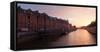 Hamburg, Panorama, Speicherstadt (City of Warehouses), Dusk-Catharina Lux-Framed Stretched Canvas