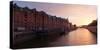 Hamburg, Panorama, Speicherstadt (City of Warehouses), Dusk-Catharina Lux-Stretched Canvas