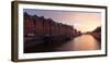 Hamburg, Panorama, Speicherstadt (City of Warehouses), Dusk-Catharina Lux-Framed Photographic Print