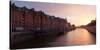 Hamburg, Panorama, Speicherstadt (City of Warehouses), Dusk-Catharina Lux-Stretched Canvas